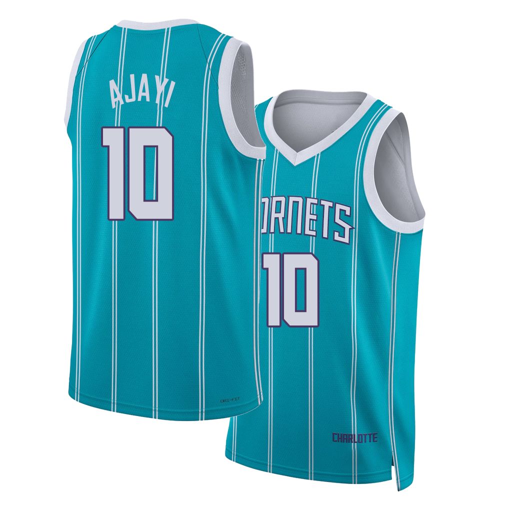 Charlotte #10 Ajayi Player Basketball Sleeveless Teal Jersey Michael For Adult Youth