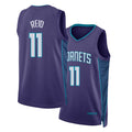 Charlotte #11 Reid Player Basketball Sleeveless Purple Jersey Naz For Adult Youth