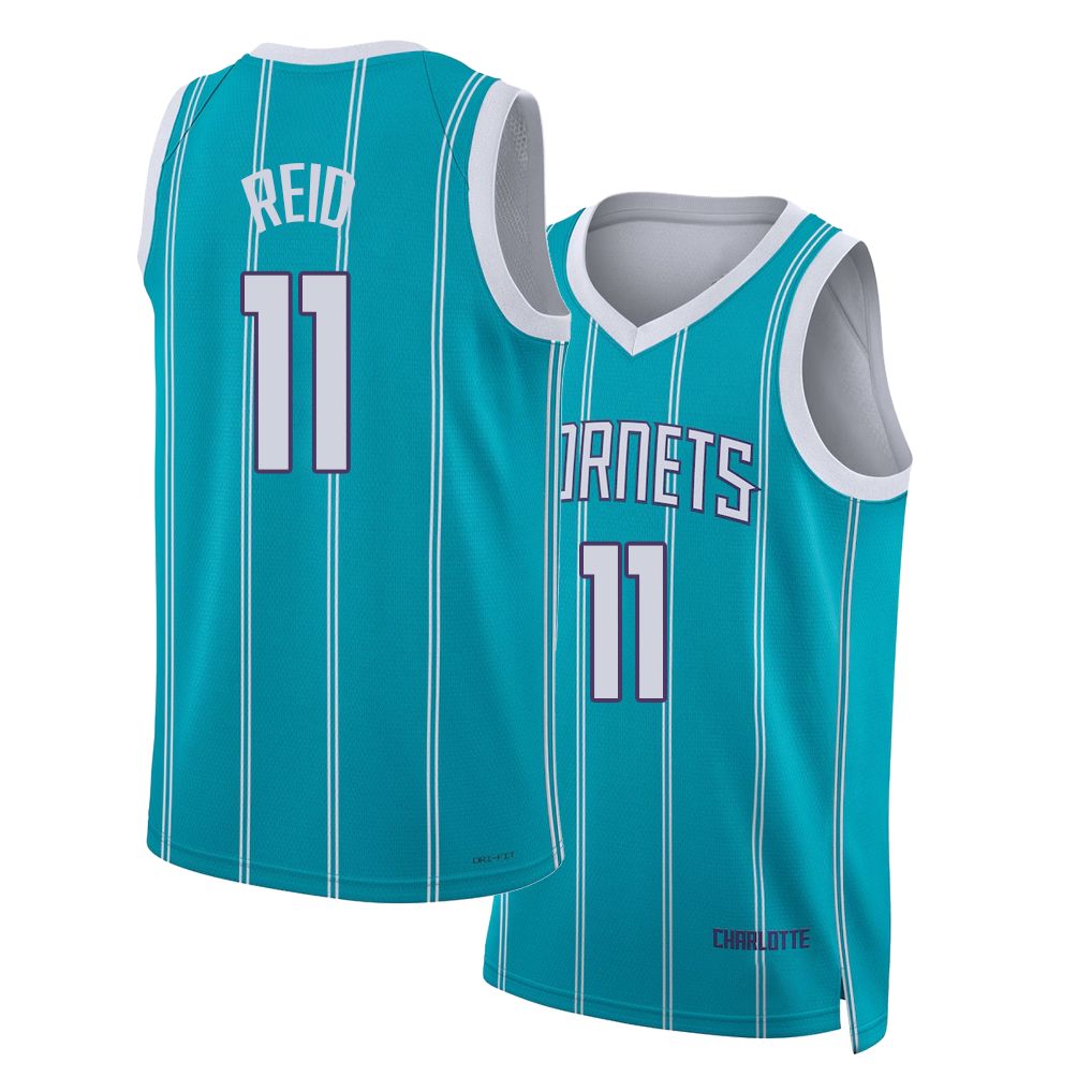 Charlotte #11 Reid Player Basketball Sleeveless Teal Jersey Naz For Adult Youth