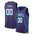 Charlotte #00 O'Neale Player Basketball Sleeveless Purple Jersey Royce For Adult Youth