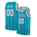 Charlotte #00 O'Neale Player Basketball Sleeveless Teal Jersey Royce For Adult Youth