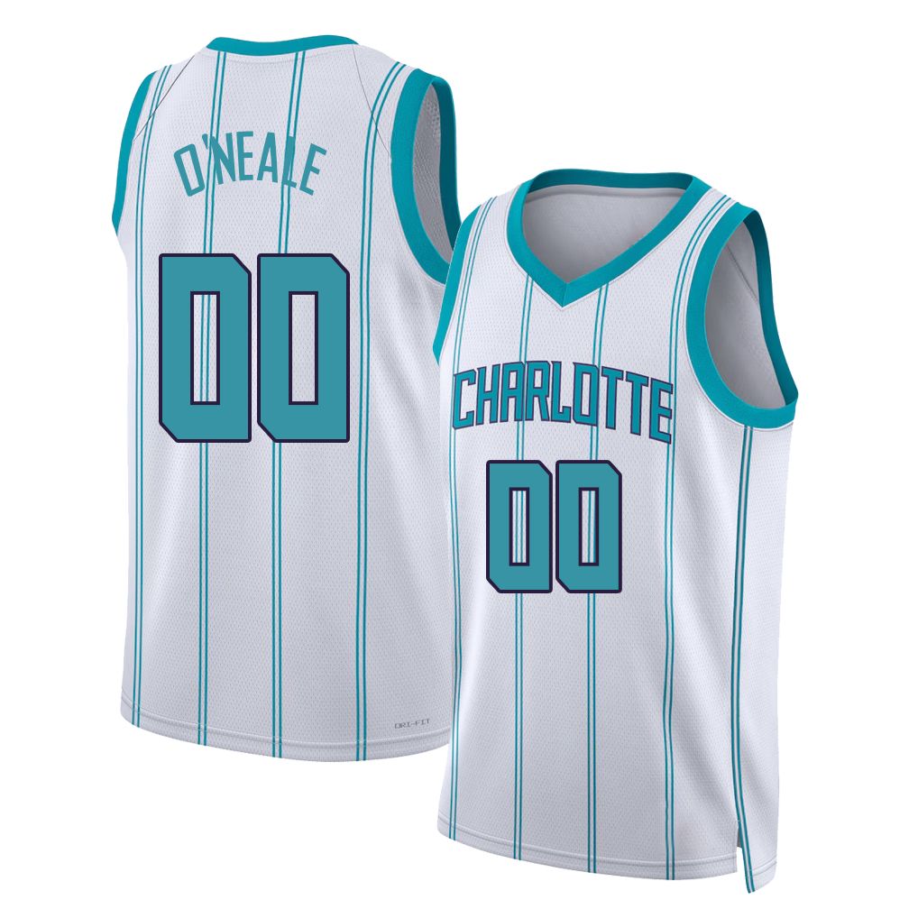 Charlotte #00 O'Neale Player Basketball Sleeveless White Jersey Royce For Adult Youth