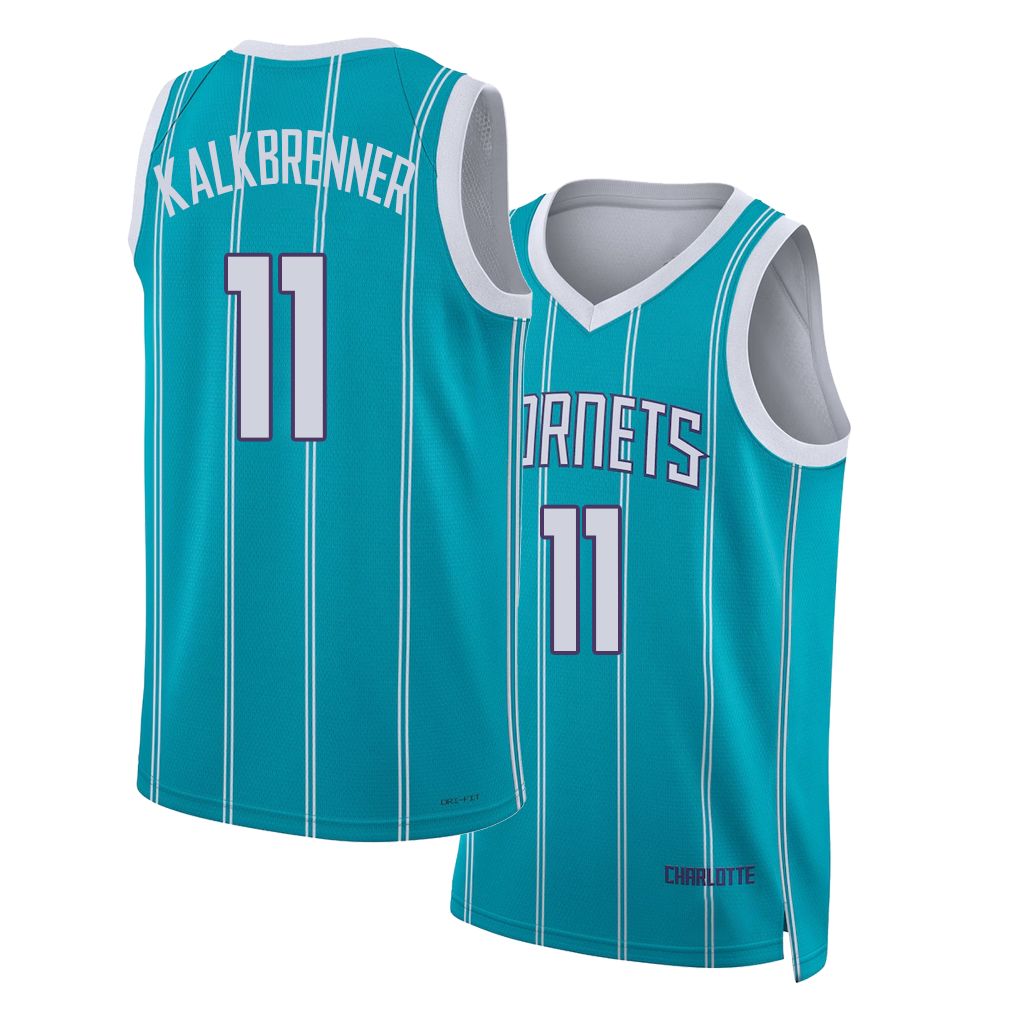 Charlotte #11 Kalkbrenner Player Basketball Sleeveless Teal Jersey Ryan For Adult Youth