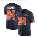 Chicago #94 Booker Football V Neck Short Sleeve Navy Jersey Austin For Men Youth Women Gift