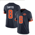 Chicago #8 Santos Football V Neck Short Sleeve Navy Jersey Cairo For Men Youth Women Gift