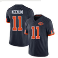 Chicago #11 Keenum Football V Neck Short Sleeve Navy Jersey Case For Men Youth Women Gift
