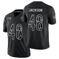 Chicago #48 Jackson Player Football V Neck Short Sleeve Black Jersey D'Marco For Men Youth Women Gift