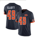Chicago #49 Elliott Football V Neck Short Sleeve Navy Jersey Keyshaun For Men Youth Women Gift