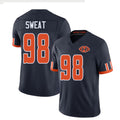 Chicago #98 Sweat Football V Neck Short Sleeve Navy Jersey Montez For Men Youth Women Gift