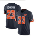 Chicago #23 Johnson Football V Neck Short Sleeve Navy Jersey Roschon For Men Youth Women Gift