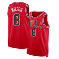 Chicago #8 Wilson Player Basketball Sleeveless Red Jersey Caleb For Adult Youth