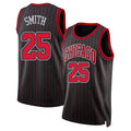 Chicago #25 Smith Player Basketball Sleeveless Black Jersey Jalen For Adult Youth