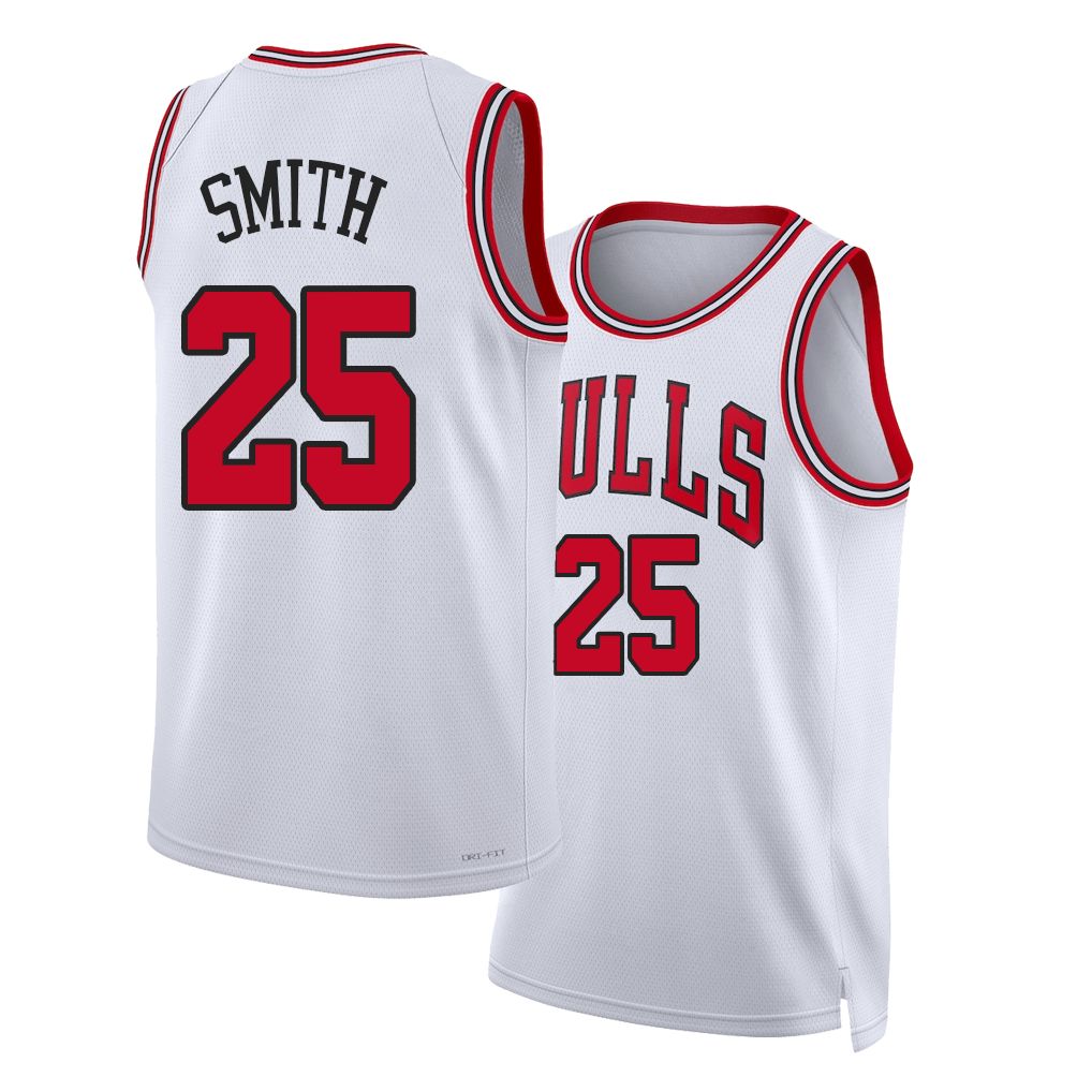 Chicago #25 Smith Player Basketball Sleeveless White Jersey Jalen For Adult Youth