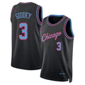 Chicago #3 Giddey Player Basketball Sleeveless Black Jersey Josh For Adult Youth