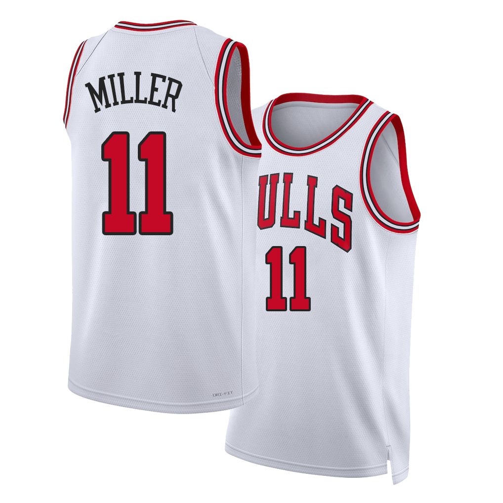 Chicago #11 Miller Player Basketball Sleeveless White Jersey Leonard For Adult Youth