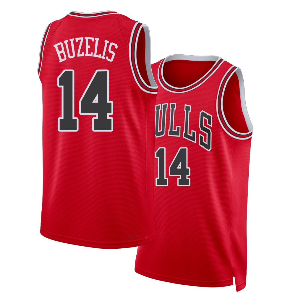 Chicago #14 Buzelis Player Basketball Sleeveless Red Jersey Matas For Adult Youth
