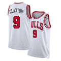 Chicago #9 Claxton Player Basketball Sleeveless White Jersey Nic For Adult Youth