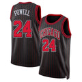 Chicago #24 Powell Player Basketball Sleeveless Black Jersey Norman For Adult Youth