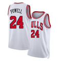 Chicago #24 Powell Player Basketball Sleeveless White Jersey Norman For Adult Youth
