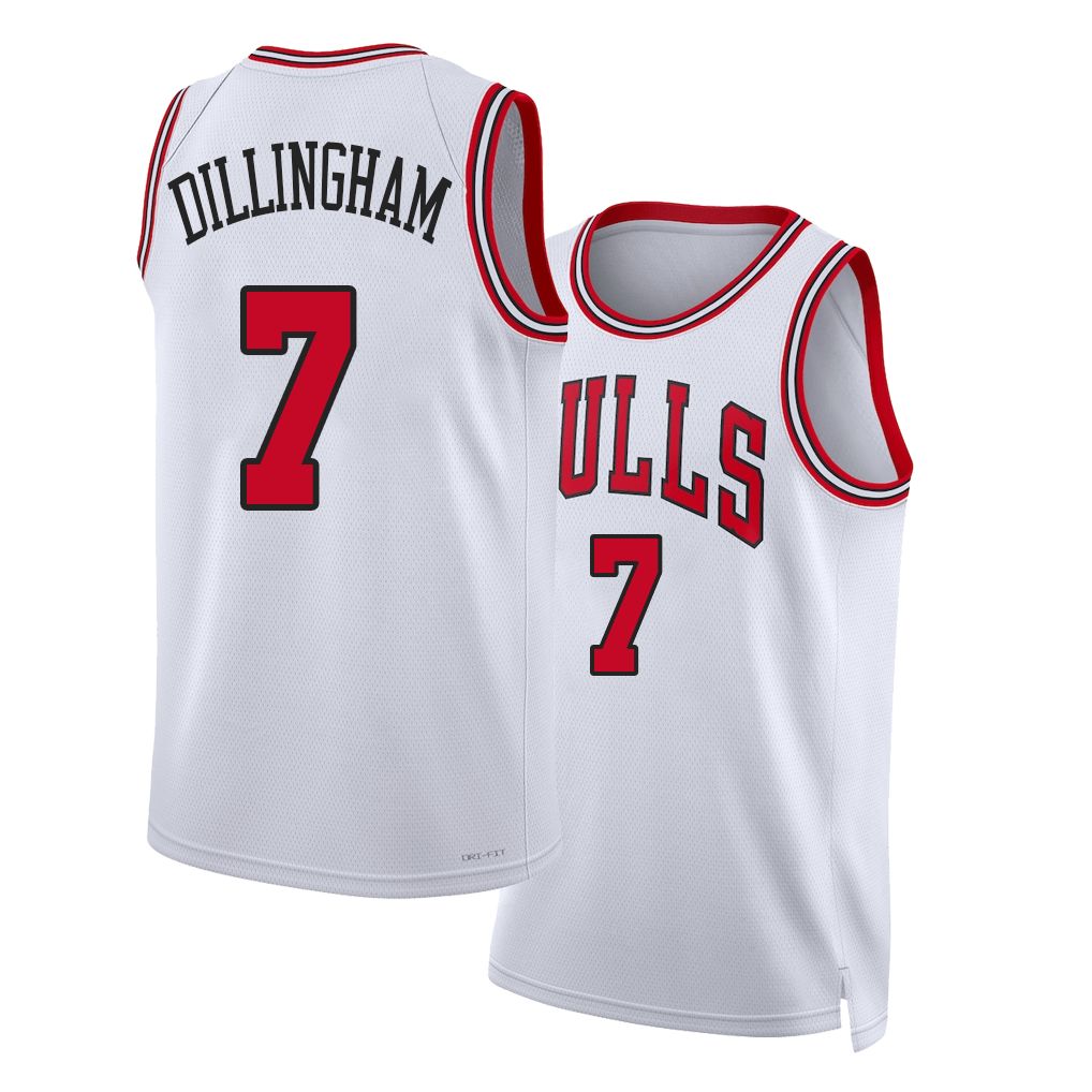 Chicago #7 Dillingham Player Basketball Sleeveless White Jersey Rob For Adult Youth