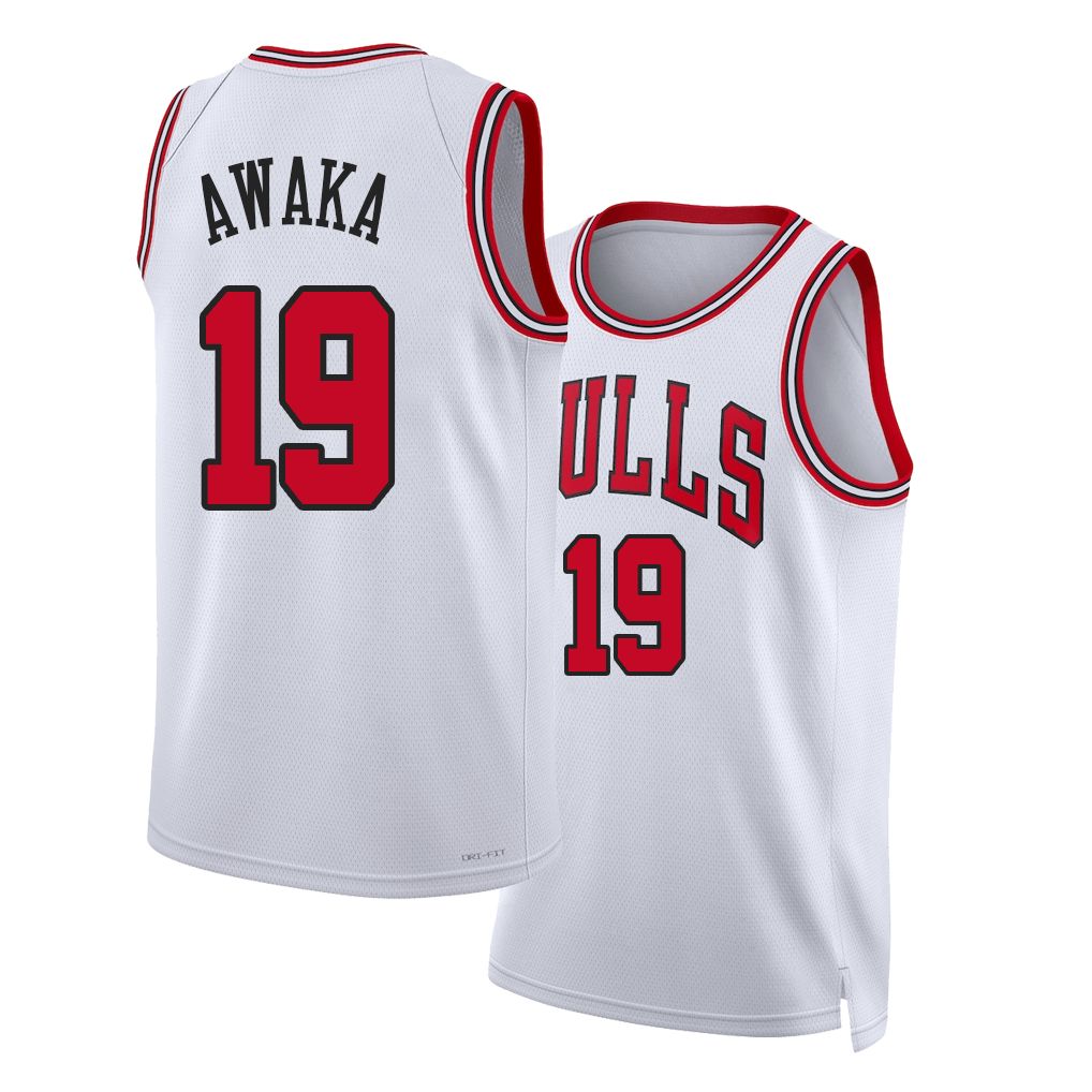 Chicago #19 Awaka Player Basketball Sleeveless White Jersey Tobe For Adult Youth
