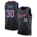 Chicago #30 Jones Player Basketball Sleeveless Black Jersey Tre For Adult Youth