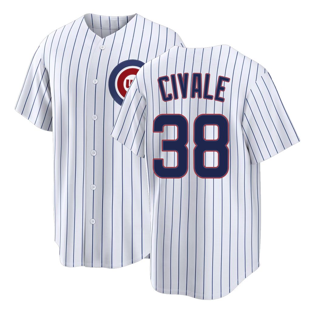 Chicago C #38 Civale Player Baseball Short Sleeve White Jersey Aaron For Men Women Youth Gift