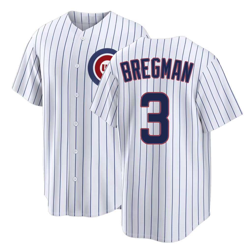 Chicago C #3 Bregman Player Baseball Short Sleeve White Jersey Alex For Men Women Youth Gift