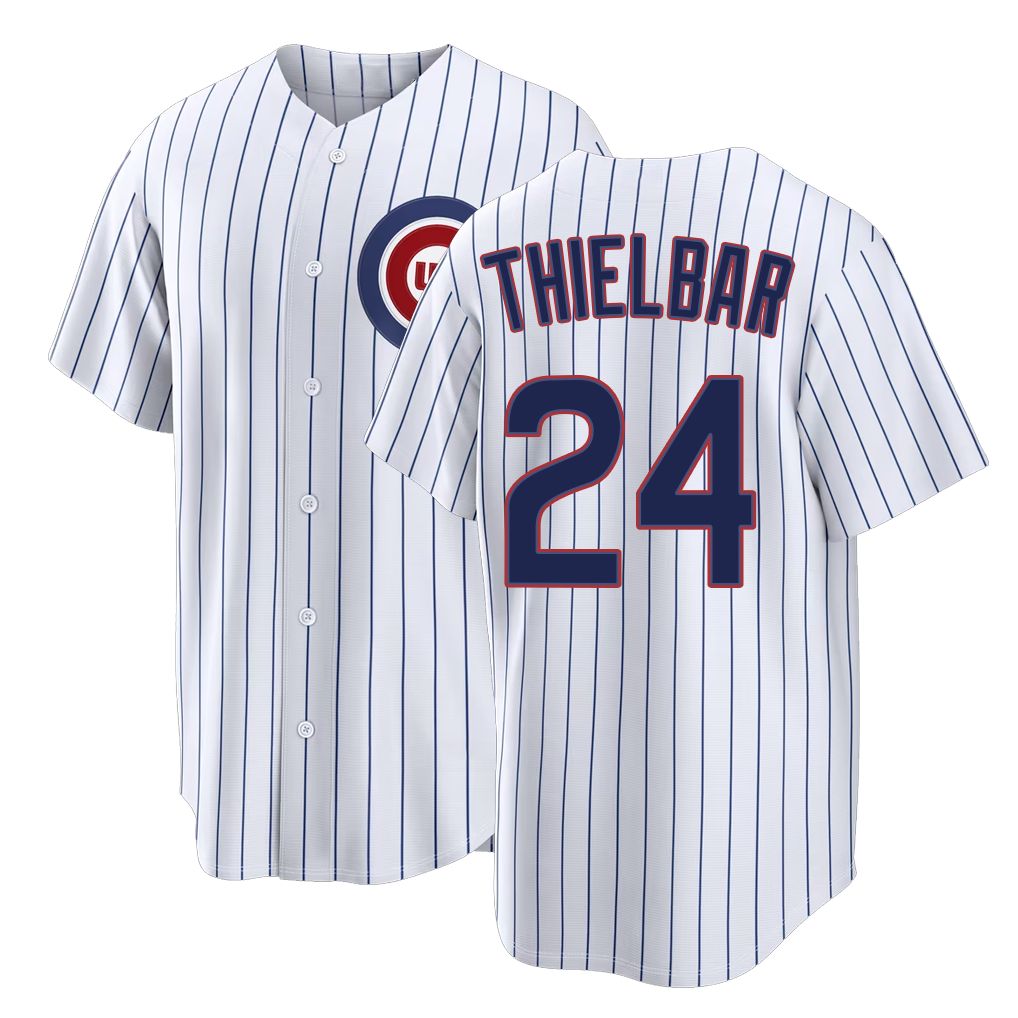 Chicago C #24 Thielbar Player Baseball Short Sleeve White Jersey Caleb For Men Women Youth Gift