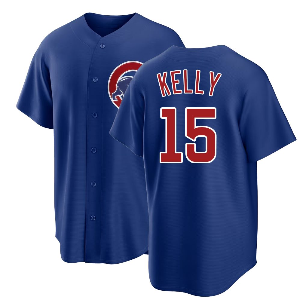 Chicago C #15 Kelly Player Baseball Short Sleeve Royal Jersey Carson For Men Women Youth Gift