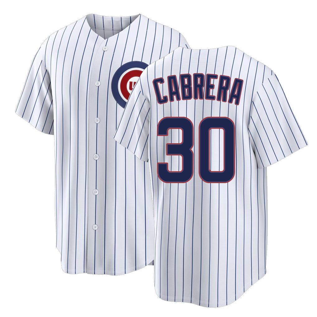 Chicago C #30 Cabrera Player Baseball Short Sleeve White Jersey Edward For Men Women Youth Gift