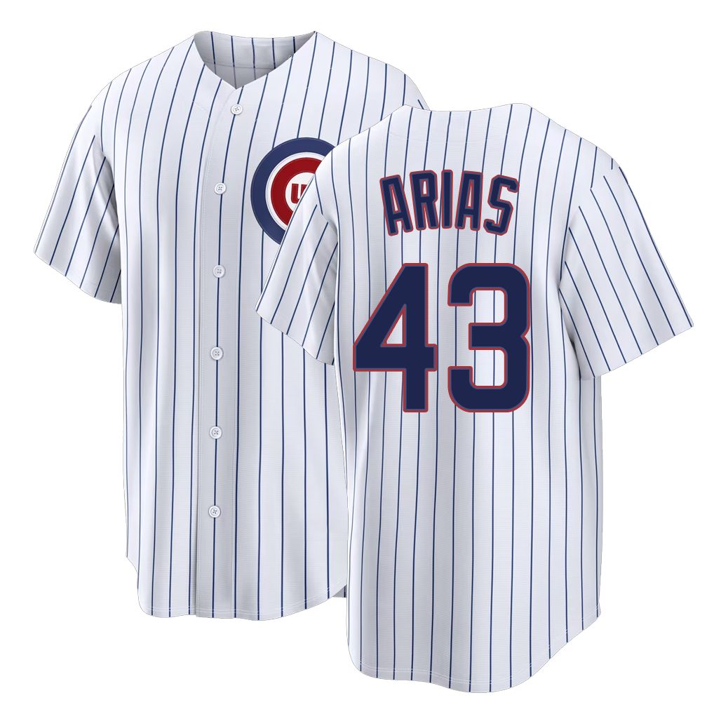 Chicago C #43 Arias Player Baseball Short Sleeve White Jersey Gabriel For Men Women Youth Gift