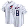 Chicago C #8 Happ Player Baseball Short Sleeve White Jersey Ian For Men Women Youth Gift