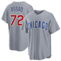 Chicago C #72 Assad Player Baseball Short Sleeve Gray Jersey Javier For Men Women Youth Gift