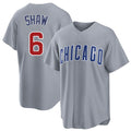 Chicago C #6 Shaw Player Baseball Short Sleeve Gray Jersey Matt For Men Women Youth Gift