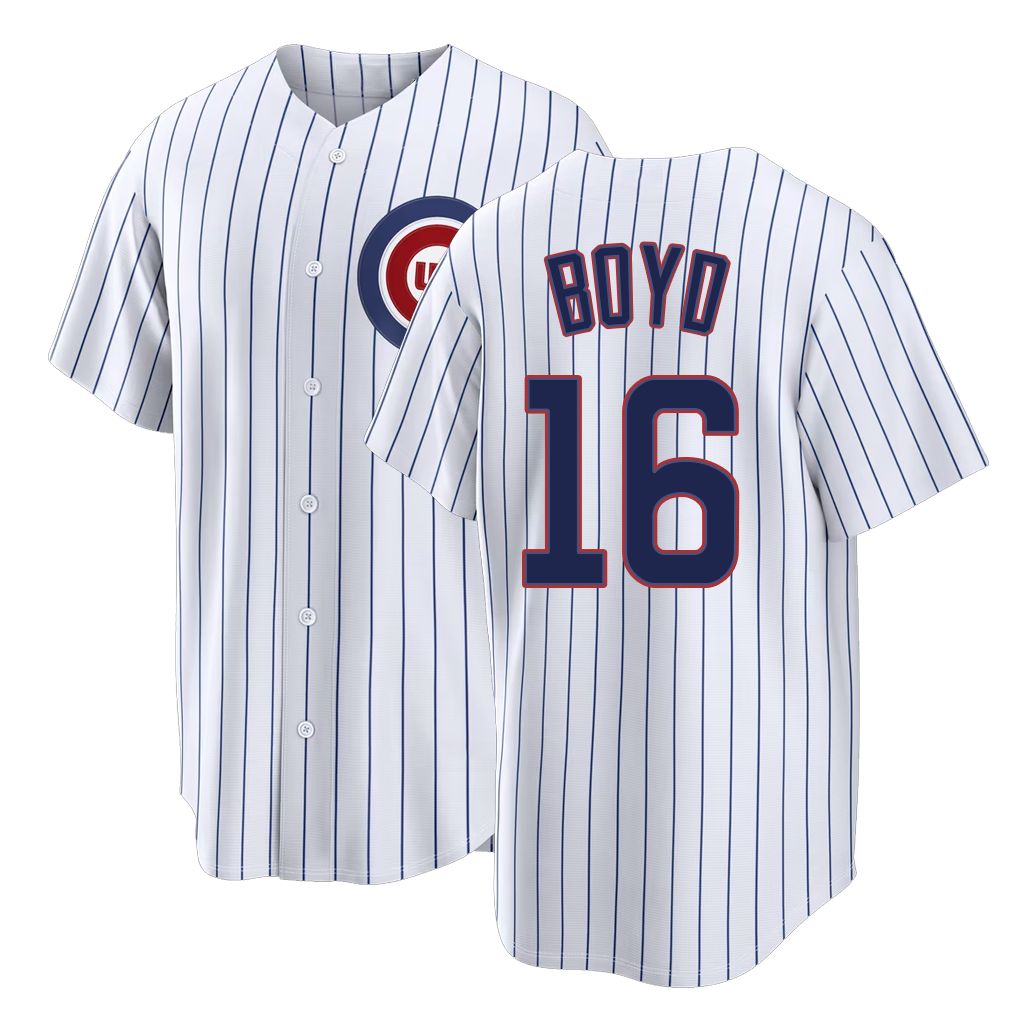 Chicago C #16 Boyd Player Baseball Short Sleeve White Jersey Matthew For Men Women Youth Gift