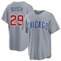 Chicago C #29 Busch Player Baseball Short Sleeve Gray Jersey Michael For Men Women Youth Gift