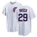 Chicago C #29 Busch Player Baseball Short Sleeve White Jersey Michael For Men Women Youth Gift