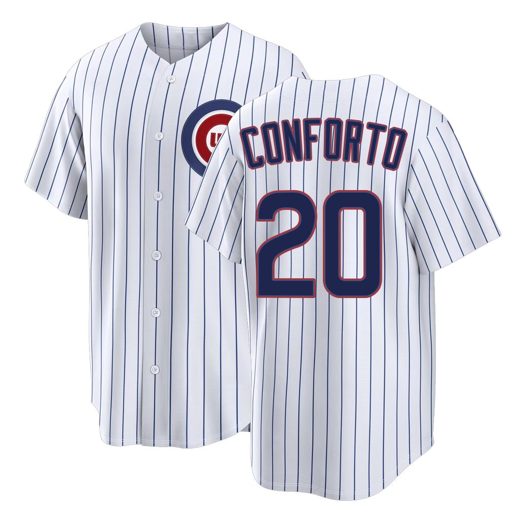 Chicago C #20 Conforto Player Baseball Short Sleeve White Jersey Michael For Men Women Youth Gift
