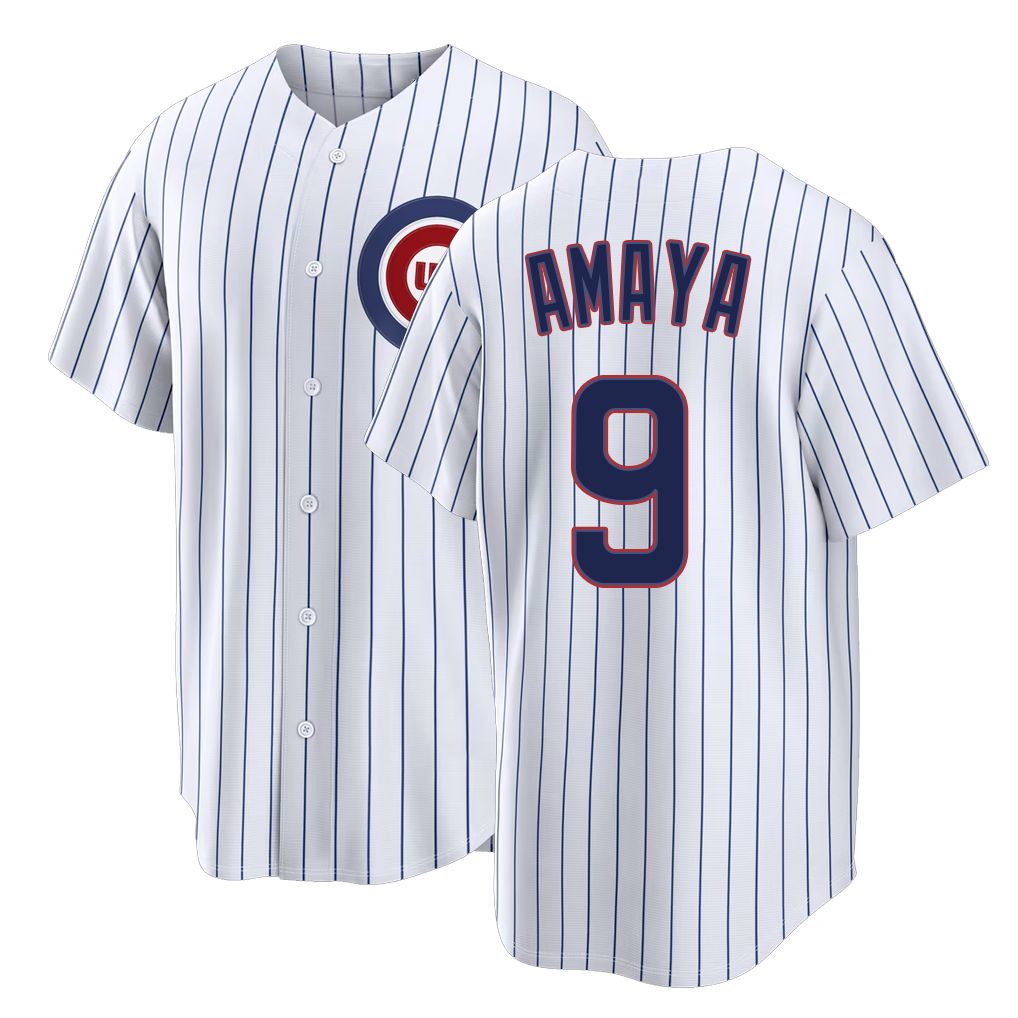 Chicago C #9 Amaya Player Baseball Short Sleeve White Jersey Miguel For Men Women Youth Gift