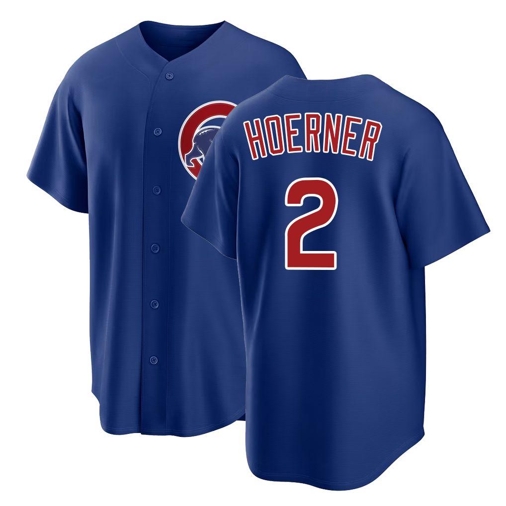 Chicago C #2 Hoerner Player Baseball Short Sleeve Royal Jersey Nico For Men Women Youth Gift