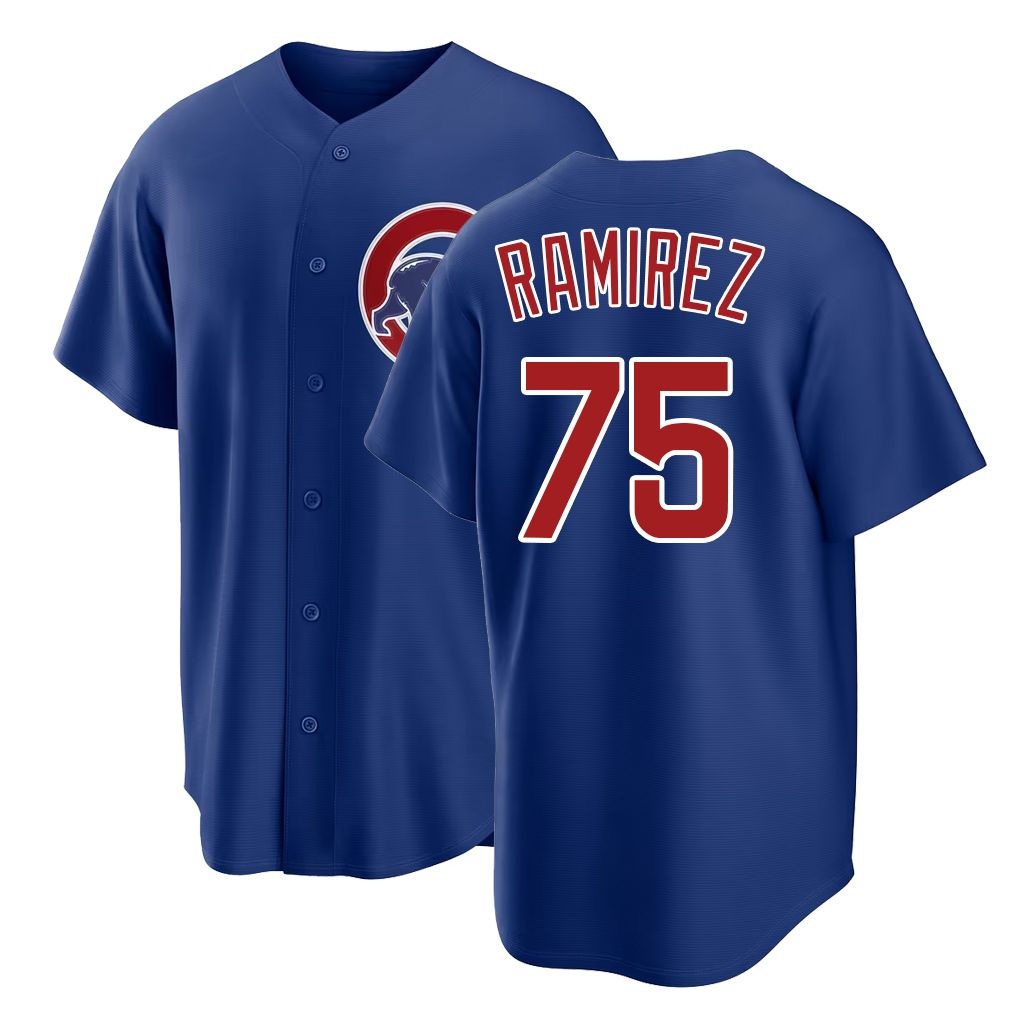 Chicago C #75 Ramírez Player Baseball Short Sleeve Royal Jersey Pedro For Men Women Youth Gift