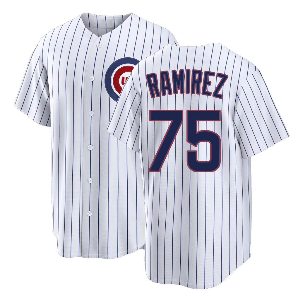 Chicago C #75 Ramírez Player Baseball Short Sleeve White Jersey Pedro For Men Women Youth Gift