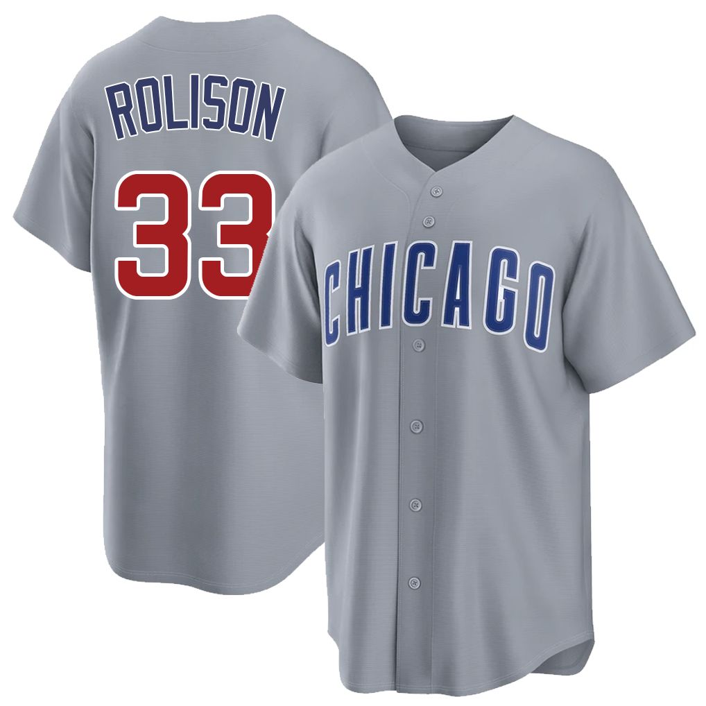 Chicago C #33 Rolison Player Baseball Short Sleeve Gray Jersey Ryan For Men Women Youth Gift