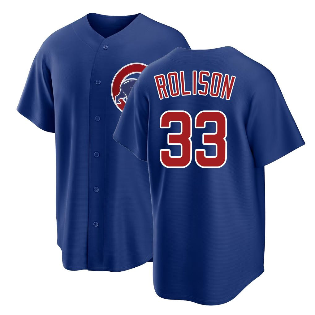 Chicago C #33 Rolison Player Baseball Short Sleeve Royal Jersey Ryan For Men Women Youth Gift