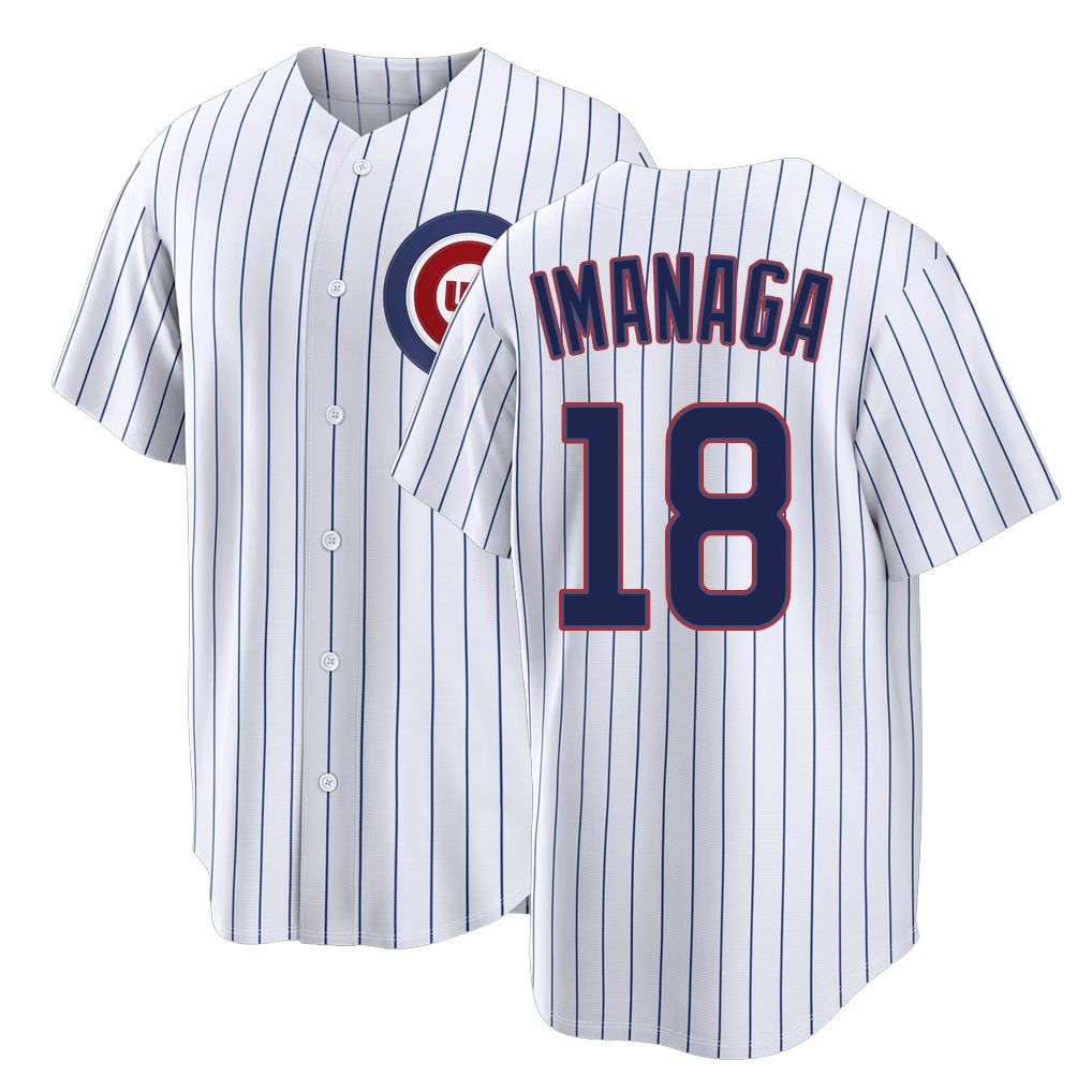 Chicago C #18 Imanaga Player Baseball Short Sleeve White Jersey Shota For Men Women Youth Gift