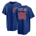 Chicago C #55 Taylor Player Baseball Short Sleeve Royal Jersey Tyrone For Men Women Youth Gift