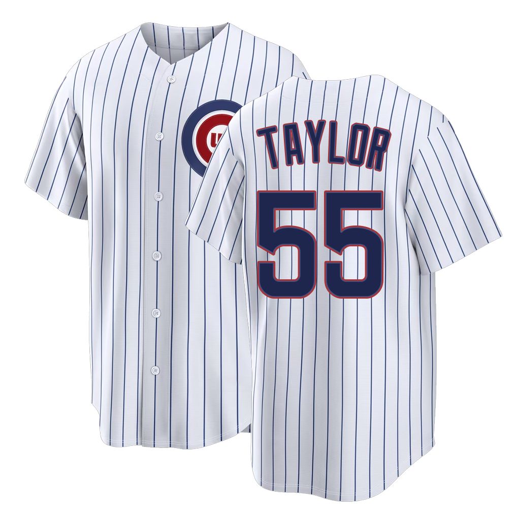 Chicago C #55 Taylor Player Baseball Short Sleeve White Jersey Tyrone For Men Women Youth Gift