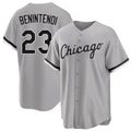 Chicago W #23 Benintendi Player Baseball Short Sleeve Gray Jersey Andrew For Men Women Youth Gift
