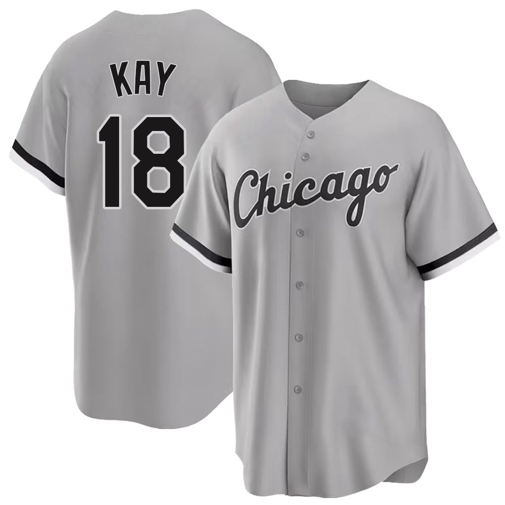Chicago W #18 Kay Player Baseball Short Sleeve Gray Jersey Anthony For Men Women Youth Gift